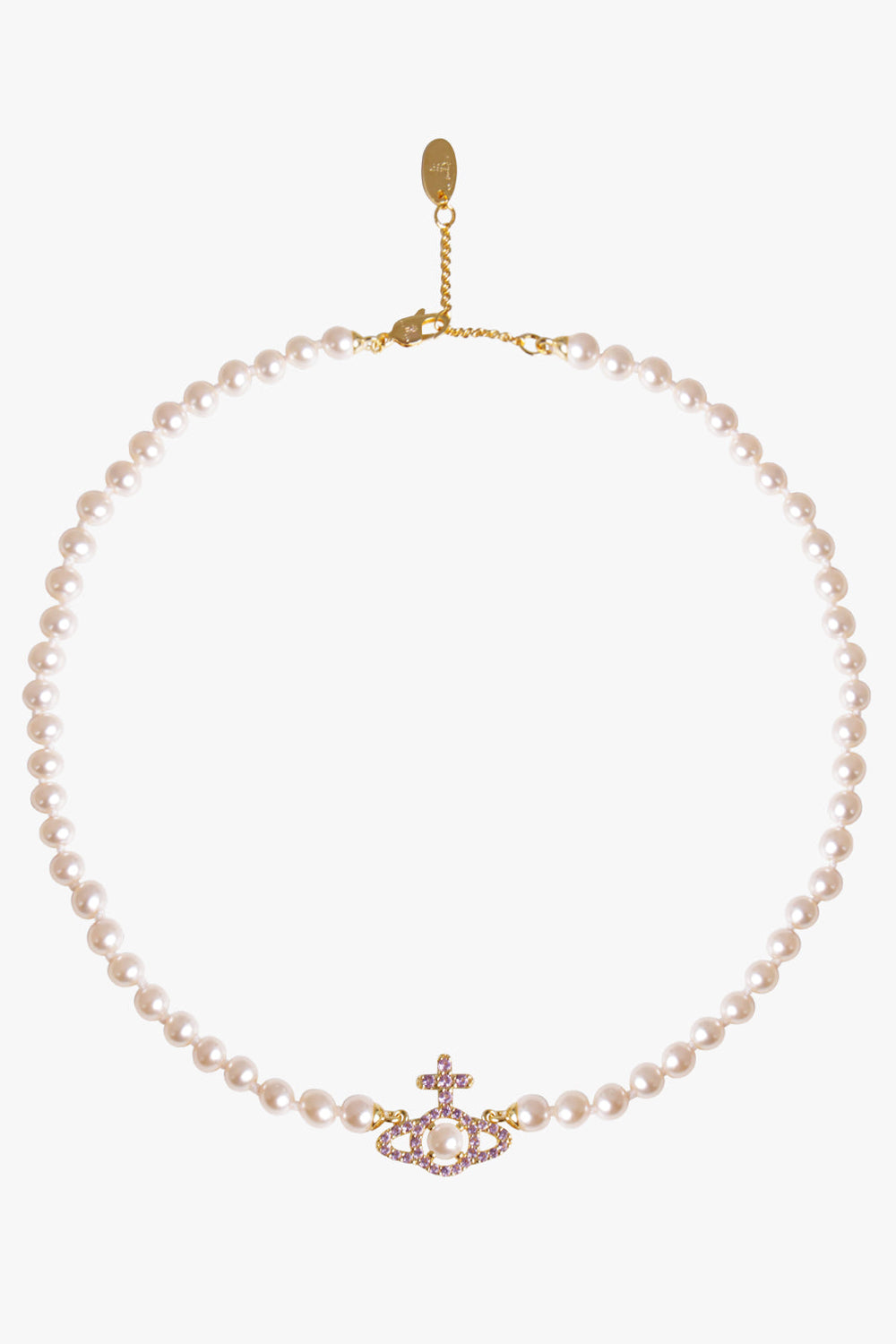 VIVIENNE WESTWOOD JEWELLERY Gold Olympia Pearl Necklace | Gold/Cream Rose Pearl