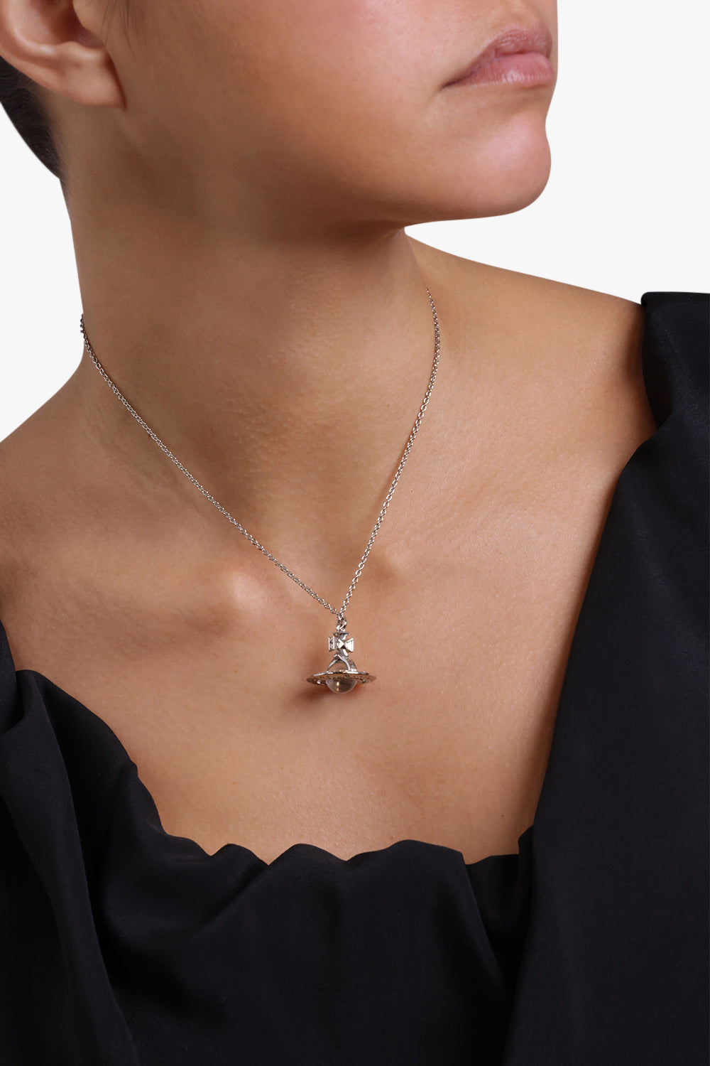 VIVIENNE WESTWOOD PINA SMALL ORB PENDANT SILVER NEW SEASON PARLOUR 