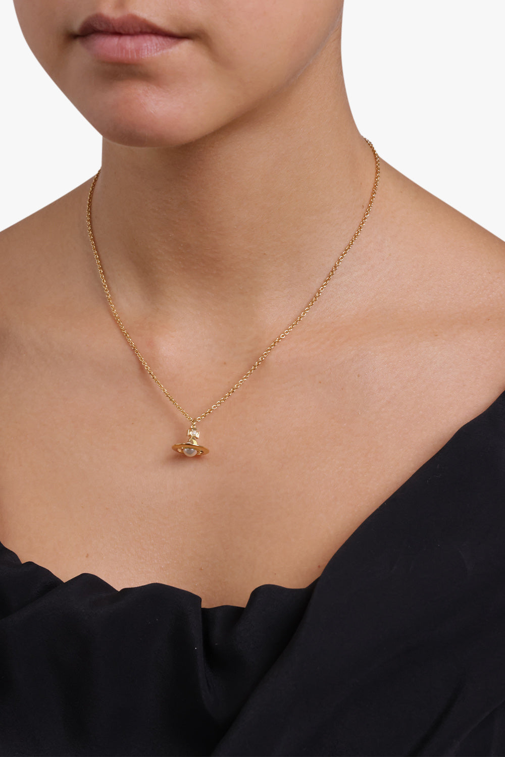 New Diamante Heart Pendant Necklace in platinum-crystal-indian-pink-enamel  | Vivienne Westwood®
