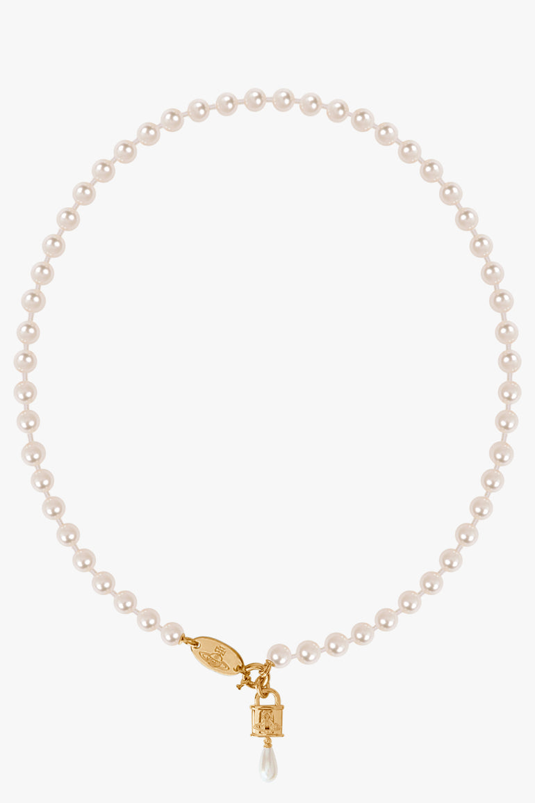 VIVIENNE WESTWOOD JEWELLERY GOLD / White/Gold Celestia Small Pearl Pendant | Gold/White