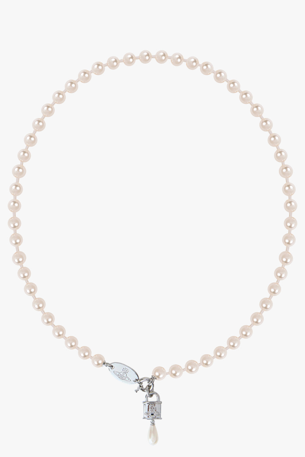 VIVIENNE WESTWOOD JEWELLERY SILVER / White/Silver Celestia Small Pearl Pendant | Silver/White