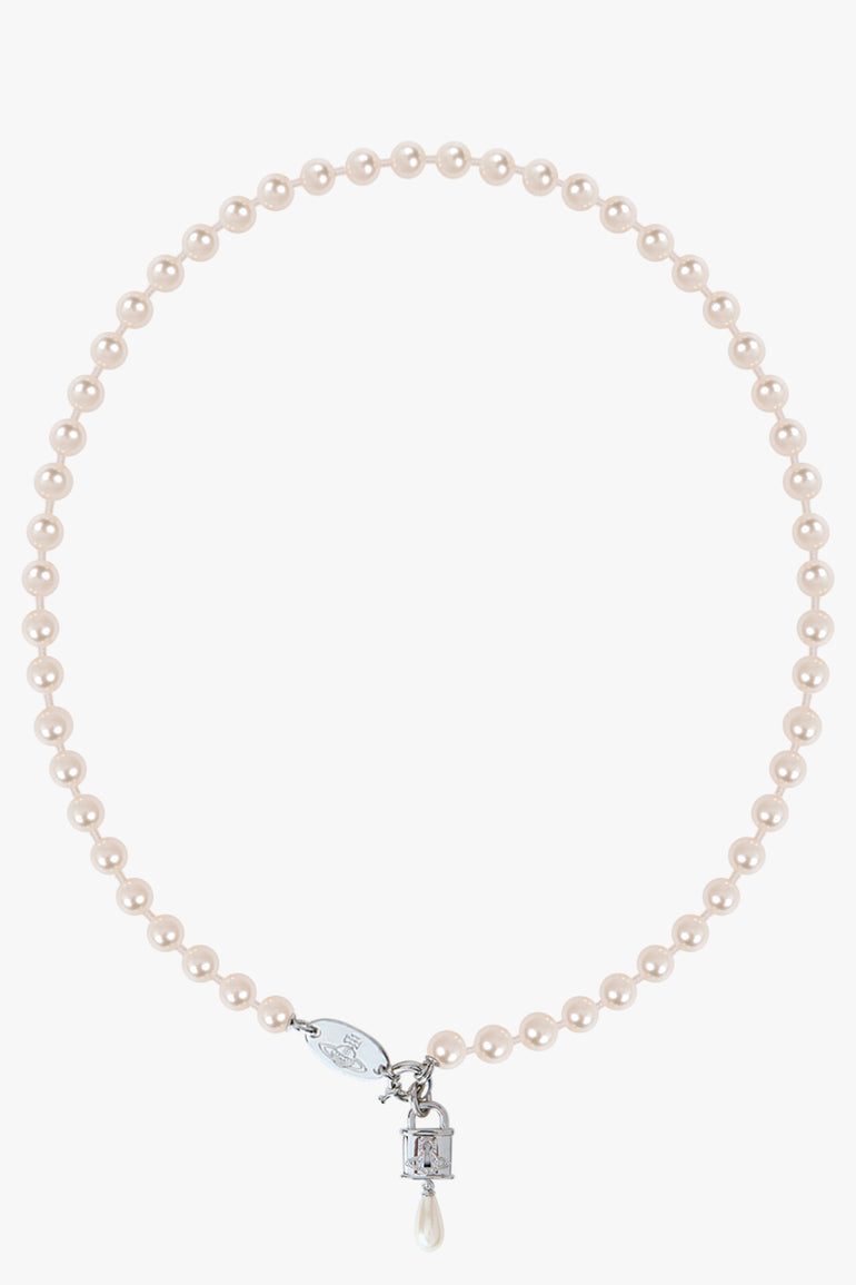 VIVIENNE WESTWOOD JEWELLERY SILVER / White/Silver Celestia Small Pearl Pendant | Silver/White
