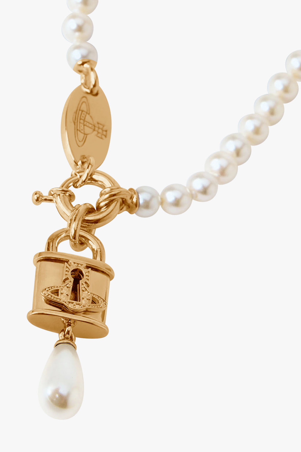 VIVIENNE WESTWOOD JEWELLERY GOLD / White/Gold Celestia Small Pearl Pendant | Gold/White