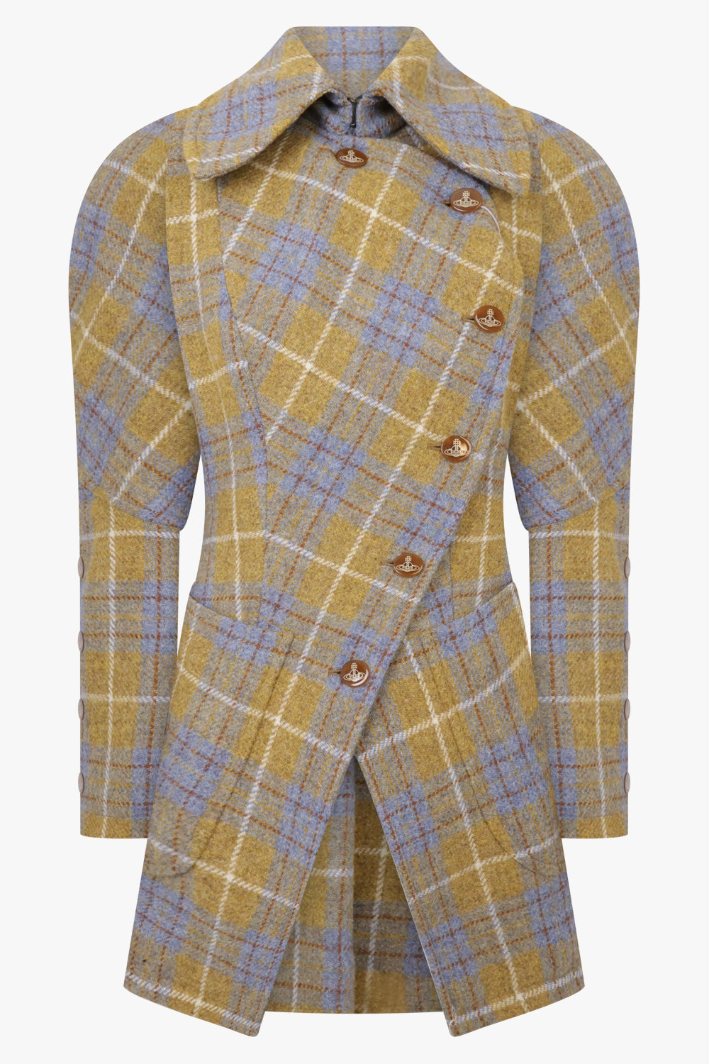 VIVIENNE WESTWOOD RTW Gale Check Cross Over Coat | Multi