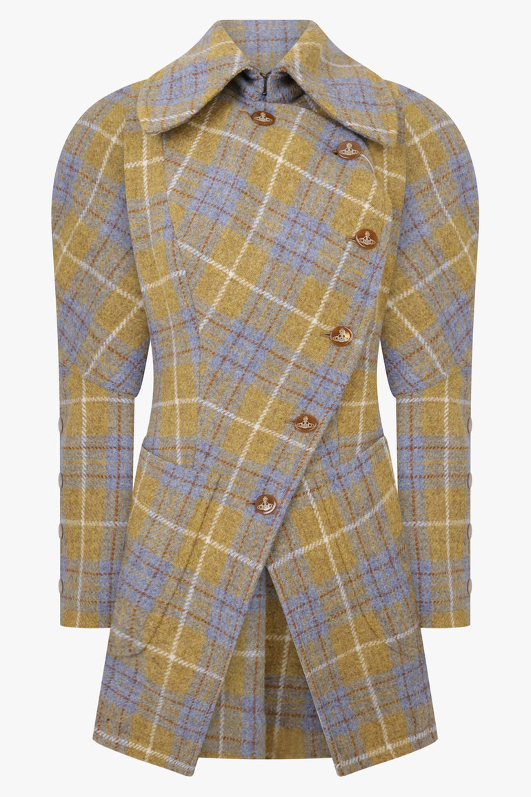 VIVIENNE WESTWOOD RTW Gale Check Cross Over Coat | Multi