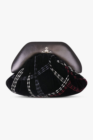 VIVIENNE WESTWOOD BAGS BLACK / Black/Multi / One Size Brooke Velvet Check Clutch | Black/Multi