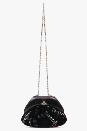 VIVIENNE WESTWOOD BAGS BLACK / Black/Multi / One Size Brooke Velvet Check Clutch | Black/Multi