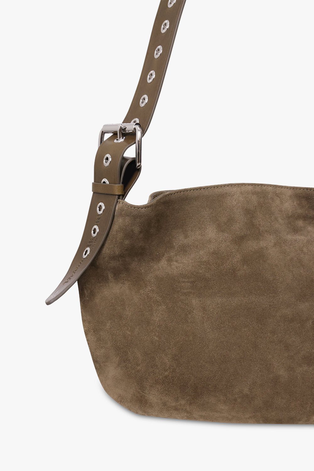 VIVIENNE WESTWOOD BAGS KHAKI / Khaki / One Size Maxime Medium Suede Shoulder Bag | Khaki