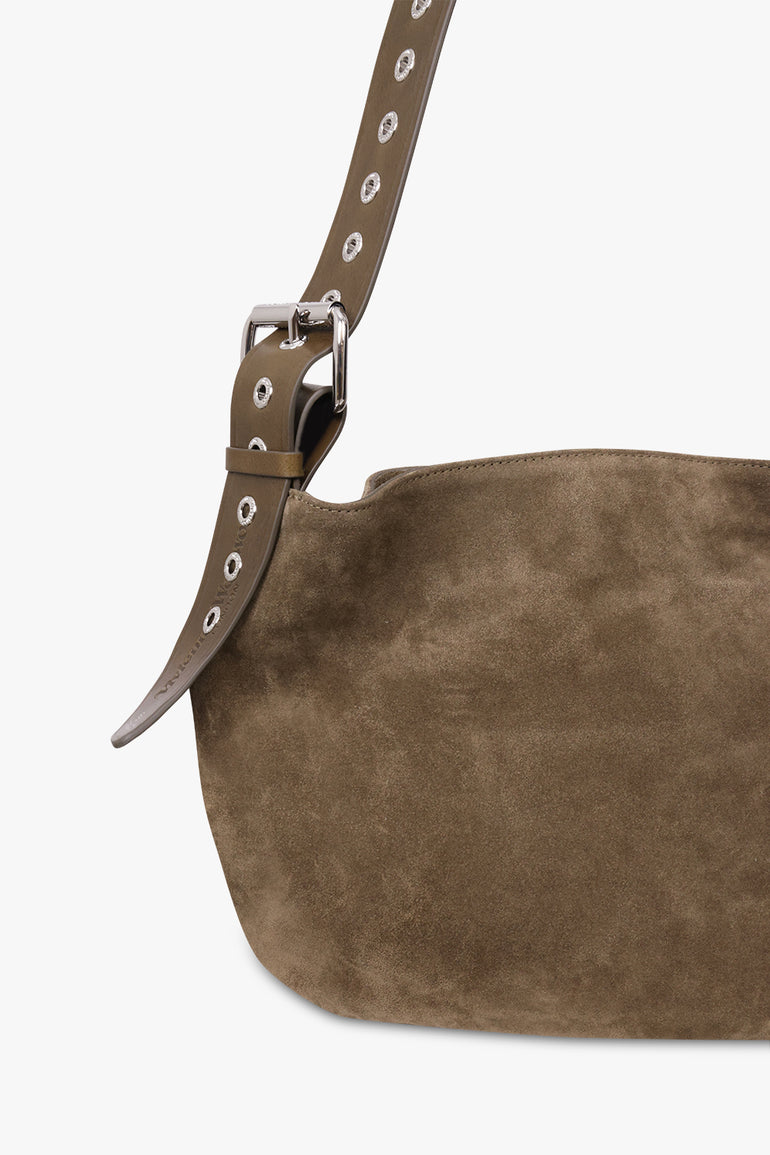 VIVIENNE WESTWOOD BAGS KHAKI / Khaki / One Size Maxime Medium Suede Shoulder Bag | Khaki