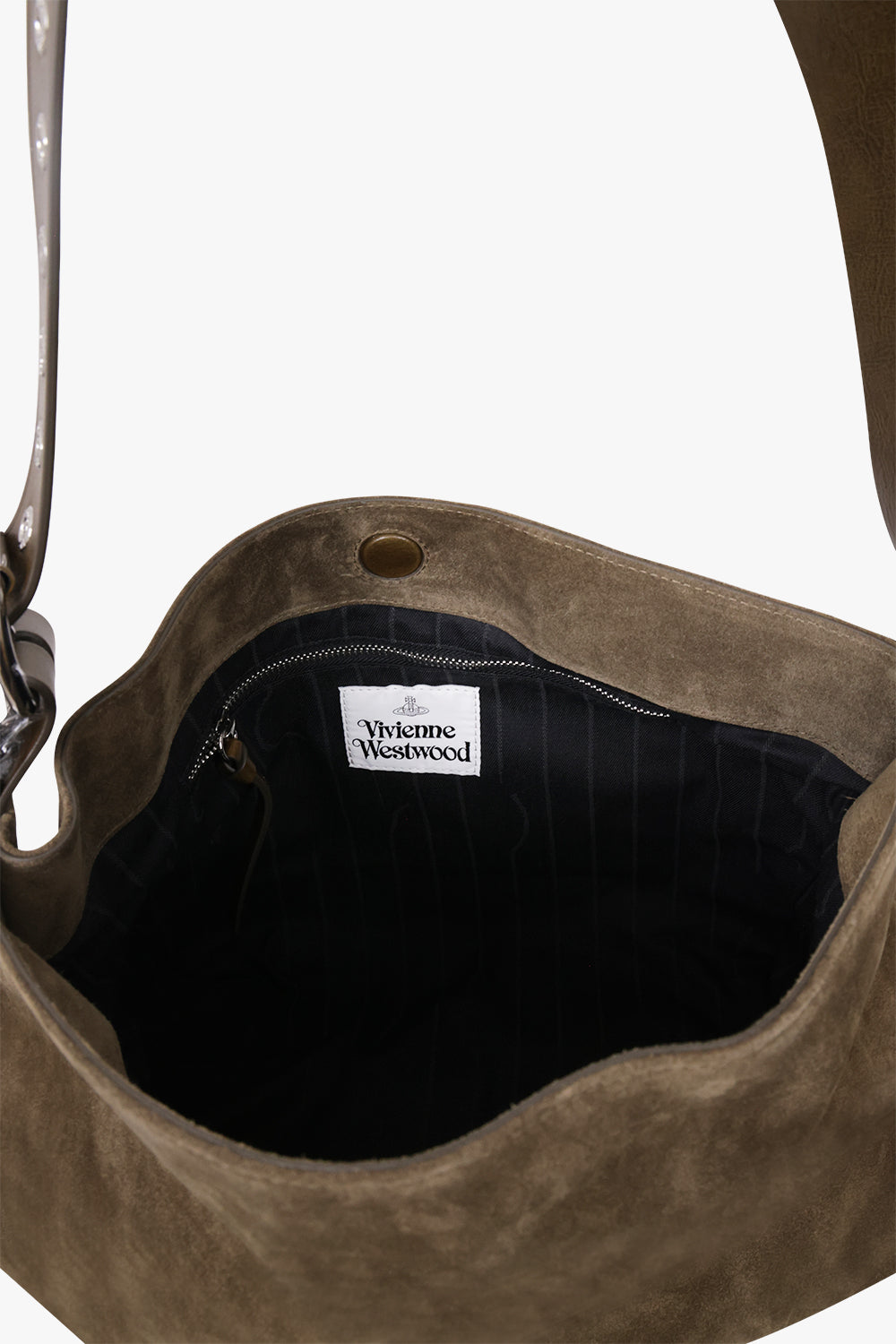 VIVIENNE WESTWOOD BAGS KHAKI / Khaki / One Size Maxime Medium Suede Shoulder Bag | Khaki