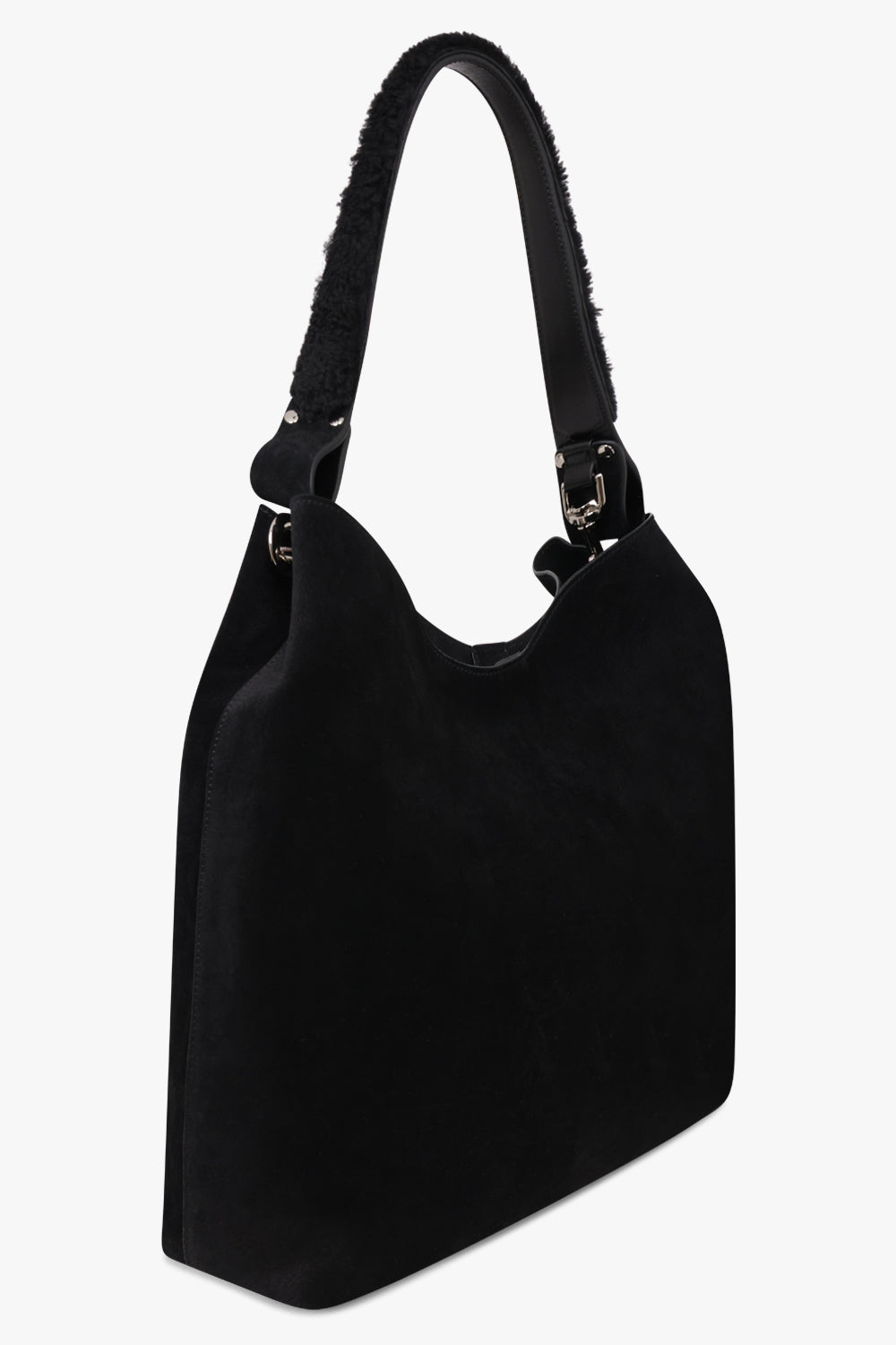VIVIENNE WESTWOOD BAGS BLACK / Black / One Size Lottie Large Suede Shoulder Bag | Black