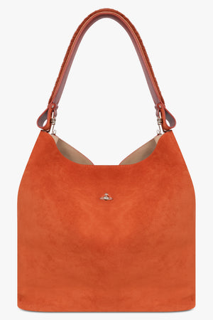 Lottie Large Suede Shoulder Bag | Ginger