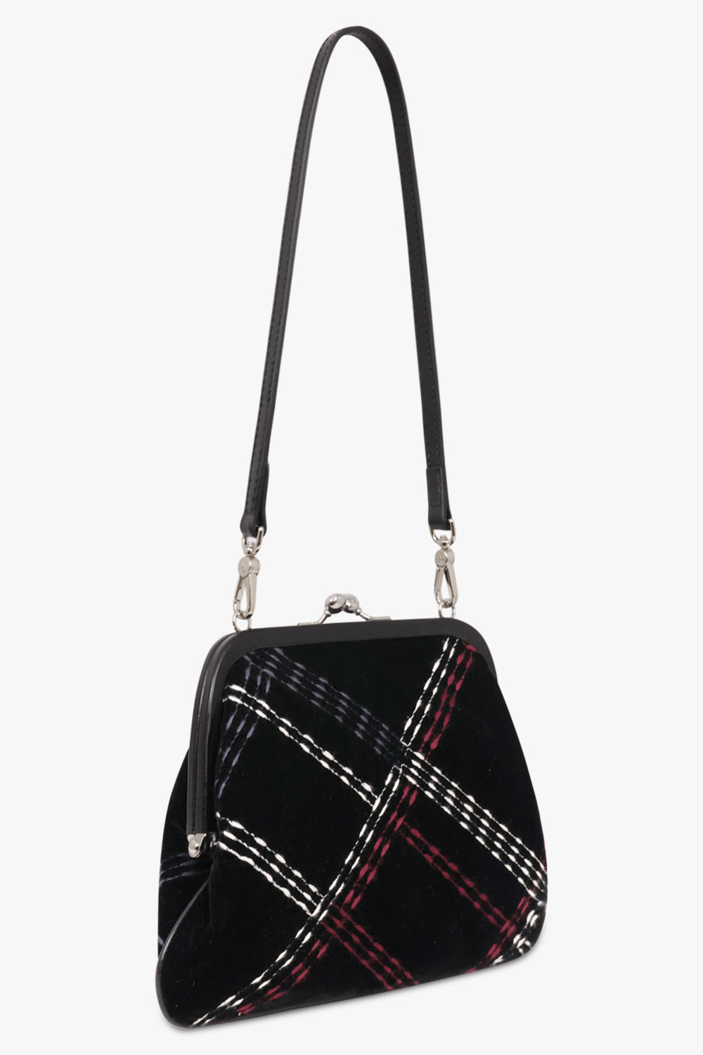 VIVIENNE WESTWOOD BAGS BLACK / Black/Multi / One Size Vivienne Velvet Check Clutch | Black/Multi