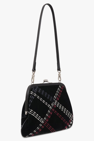 VIVIENNE WESTWOOD BAGS BLACK / Black/Multi / One Size Vivienne Velvet Check Clutch | Black/Multi