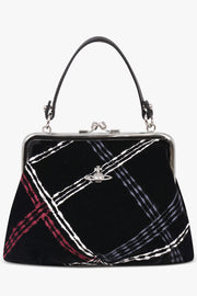 VIVIENNE WESTWOOD BAGS BLACK / Black/Multi / One Size Granny Frame Check Velvet Purse | Black/Multi