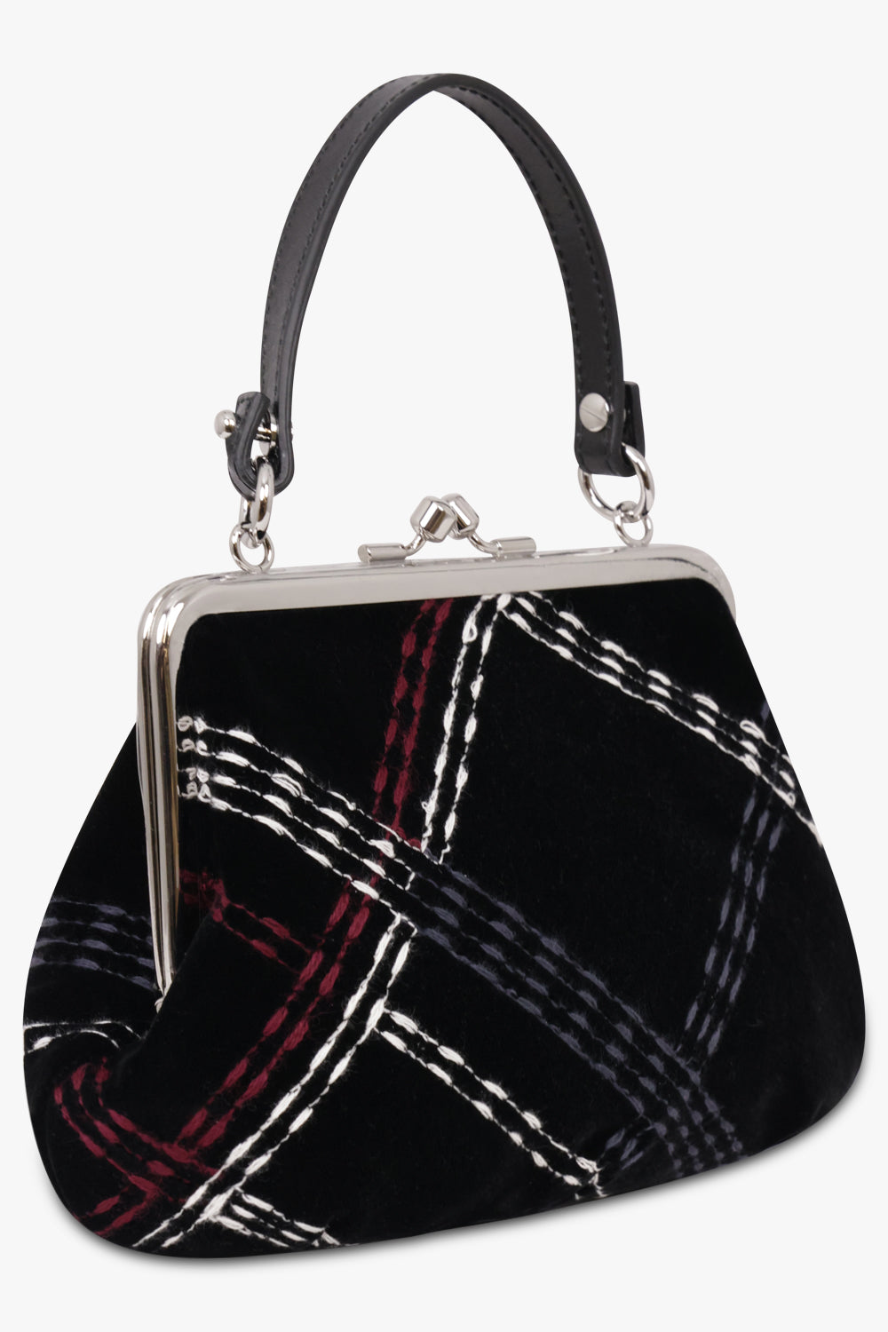 VIVIENNE WESTWOOD BAGS BLACK / Black/Multi / One Size Granny Frame Check Velvet Purse | Black/Multi