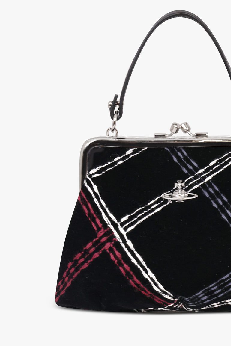 VIVIENNE WESTWOOD BAGS BLACK / Black/Multi / One Size Granny Frame Check Velvet Purse | Black/Multi