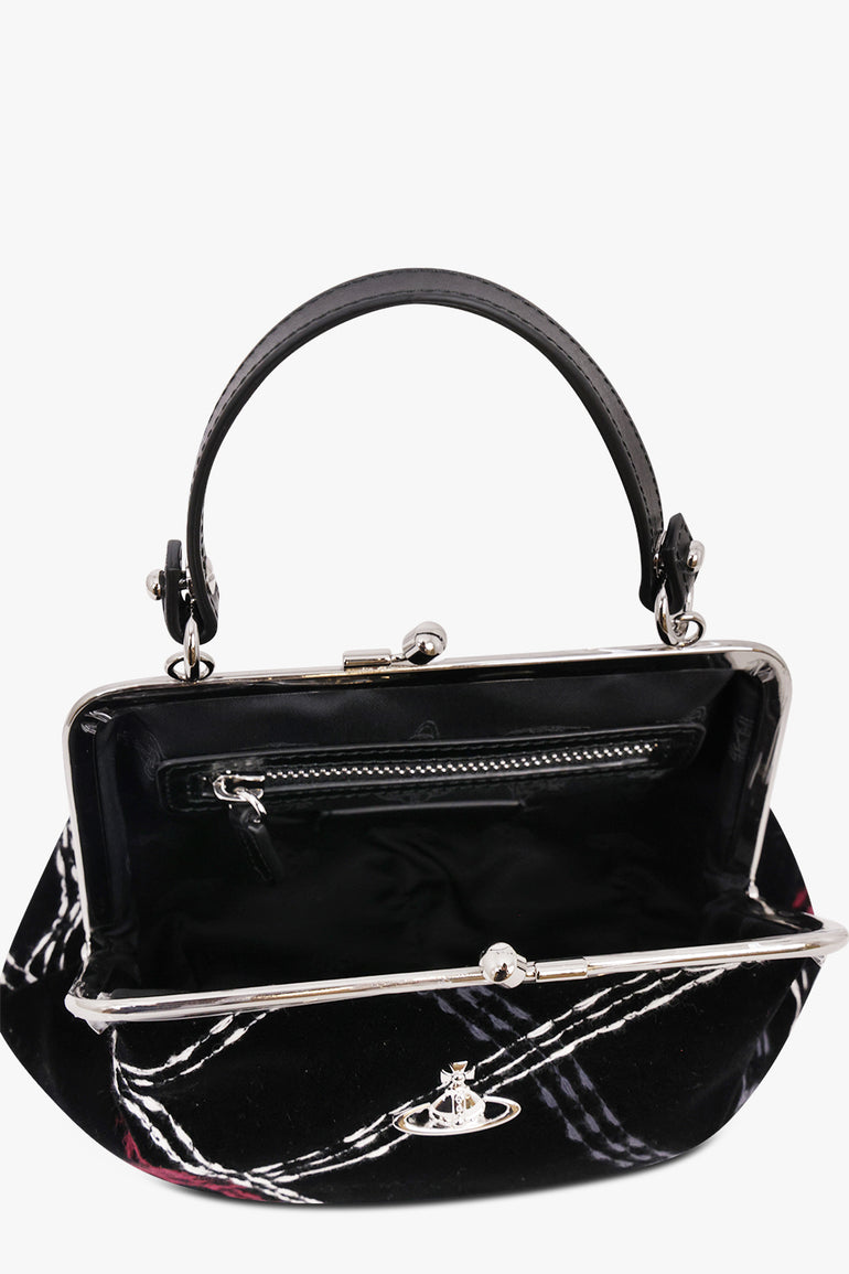 VIVIENNE WESTWOOD BAGS BLACK / Black/Multi / One Size Granny Frame Check Velvet Purse | Black/Multi