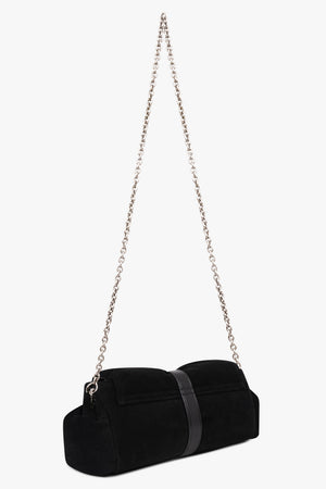 Hazel Suede Treasure Clutch | Black