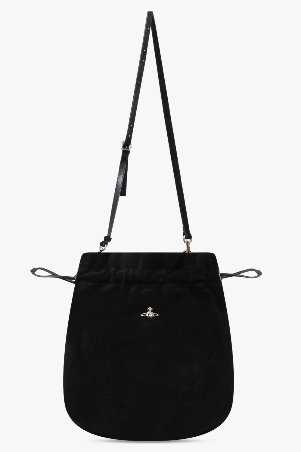 VIVIENNE WESTWOOD BAGS BLACK / Black / One Size Suede Drawstring Pouch | Black