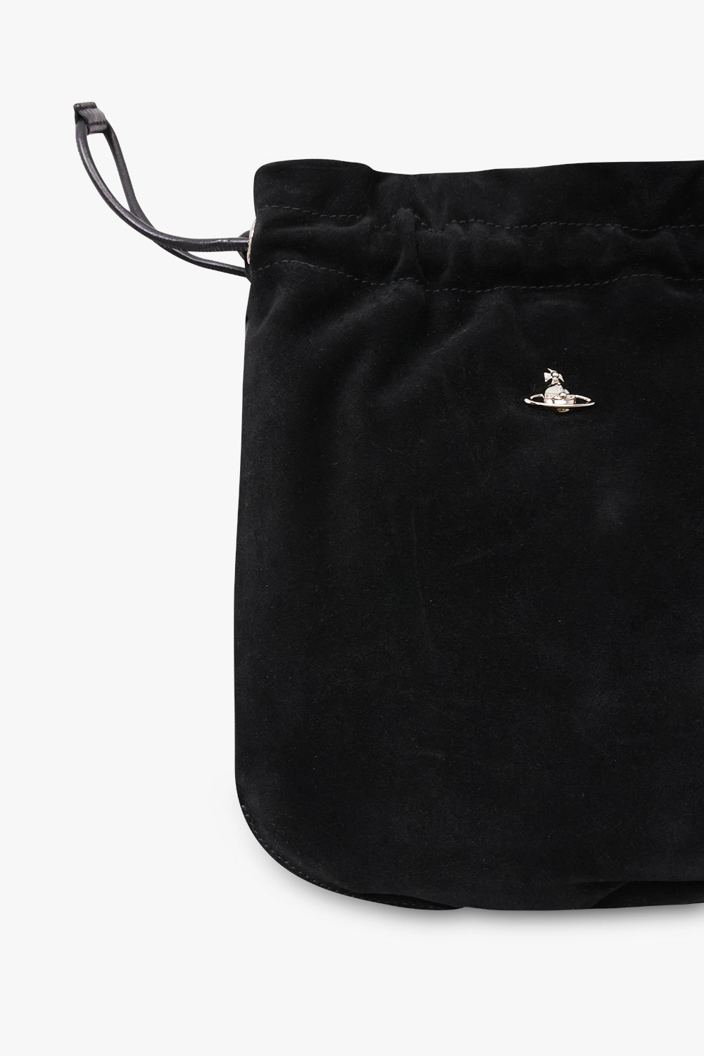 VIVIENNE WESTWOOD BAGS BLACK / Black / One Size Suede Drawstring Pouch | Black