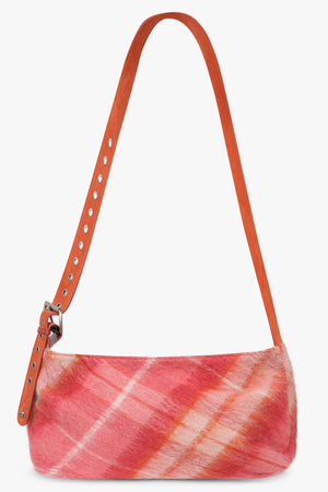 Maxime Medium Tartan Shoulder Bag | Fraser Pink
