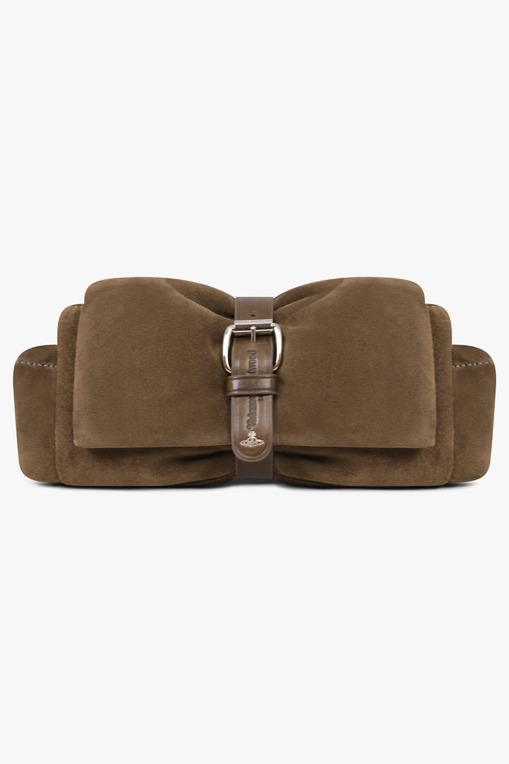 VIVIENNE WESTWOOD BAGS KHAKI / Khaki / One Size Hazel Suede Treasure Clutch | Khaki