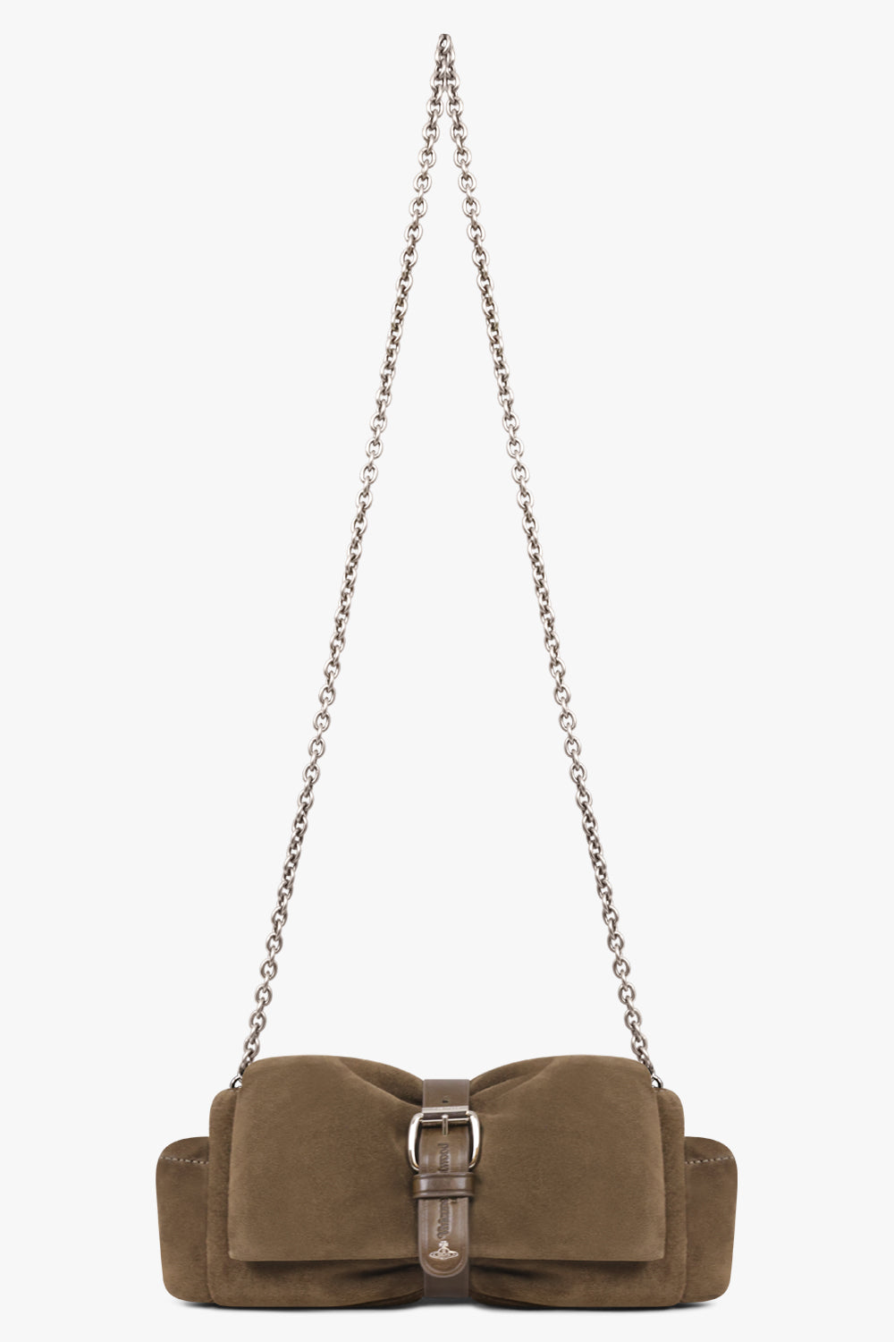 VIVIENNE WESTWOOD BAGS KHAKI / Khaki / One Size Hazel Suede Treasure Clutch | Khaki