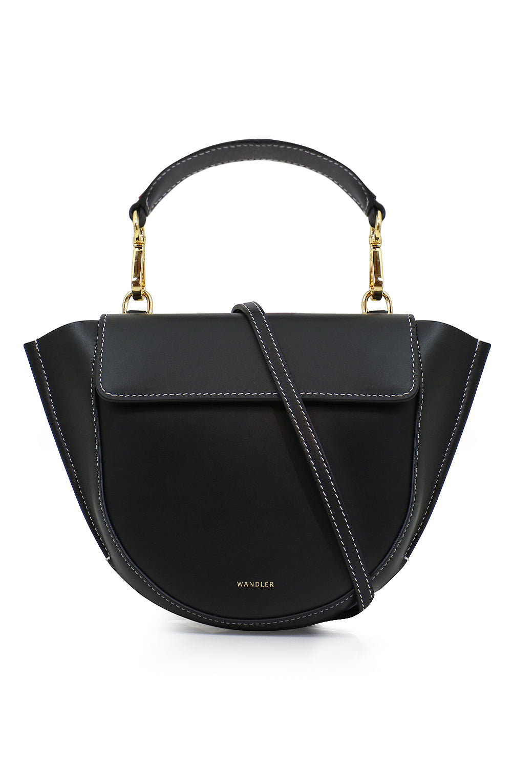 WANDLER BAGS MULTI HORTENSIA MINI BAG BLACK/WHITE STITCH