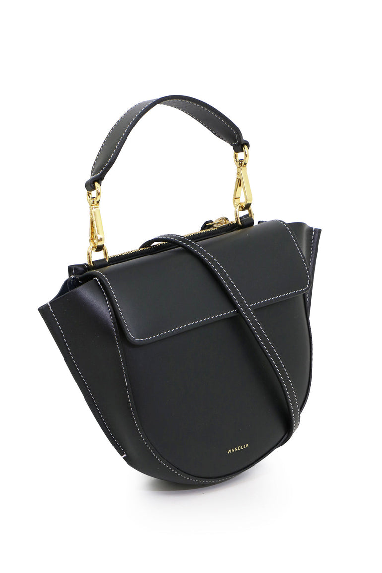 WANDLER BAGS MULTI HORTENSIA MINI BAG BLACK/WHITE STITCH