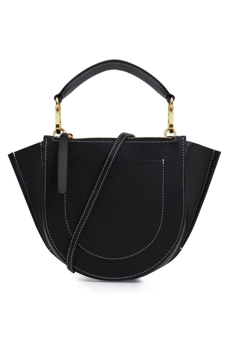 WANDLER BAGS MULTI HORTENSIA MINI BAG BLACK/WHITE STITCH
