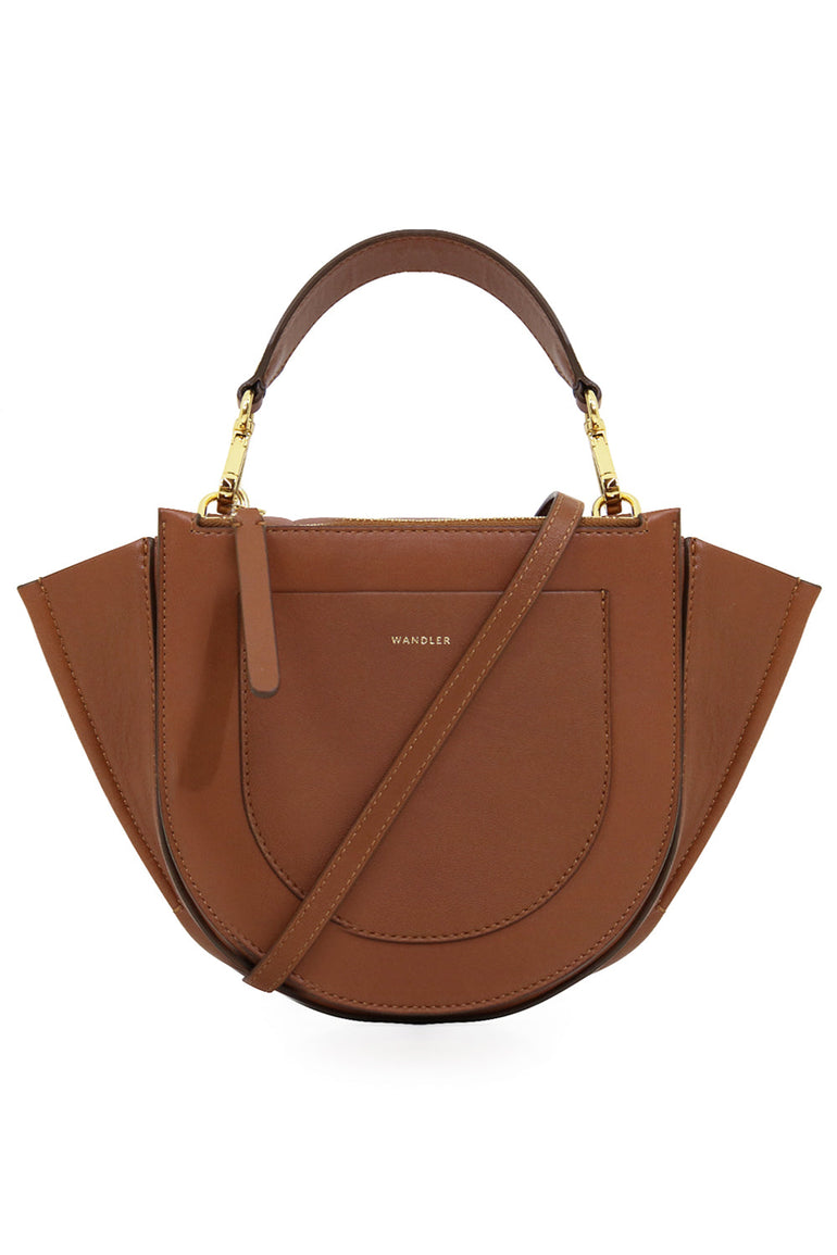 WANDLER BAGS BROWN HORTENSIA QUILTED MINI BAG TAN