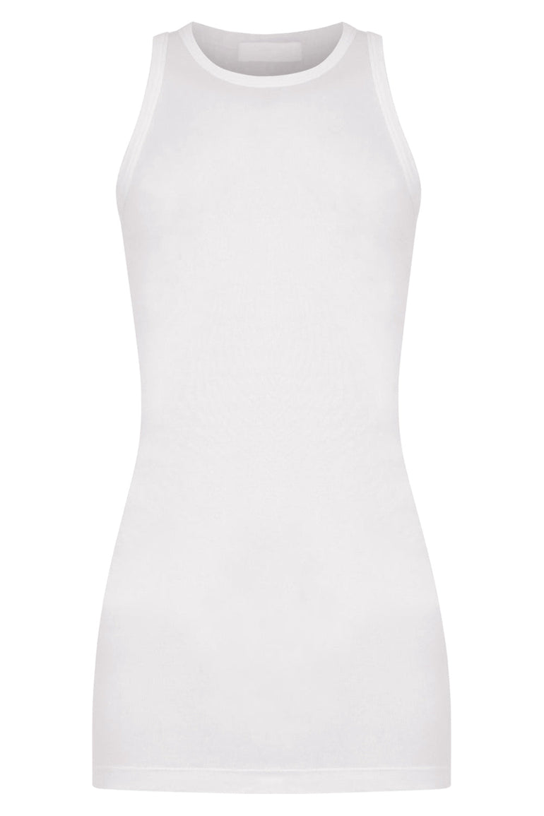 WARDROBE NYC DRESSES RIB TANK MINI DRESS | WHITE