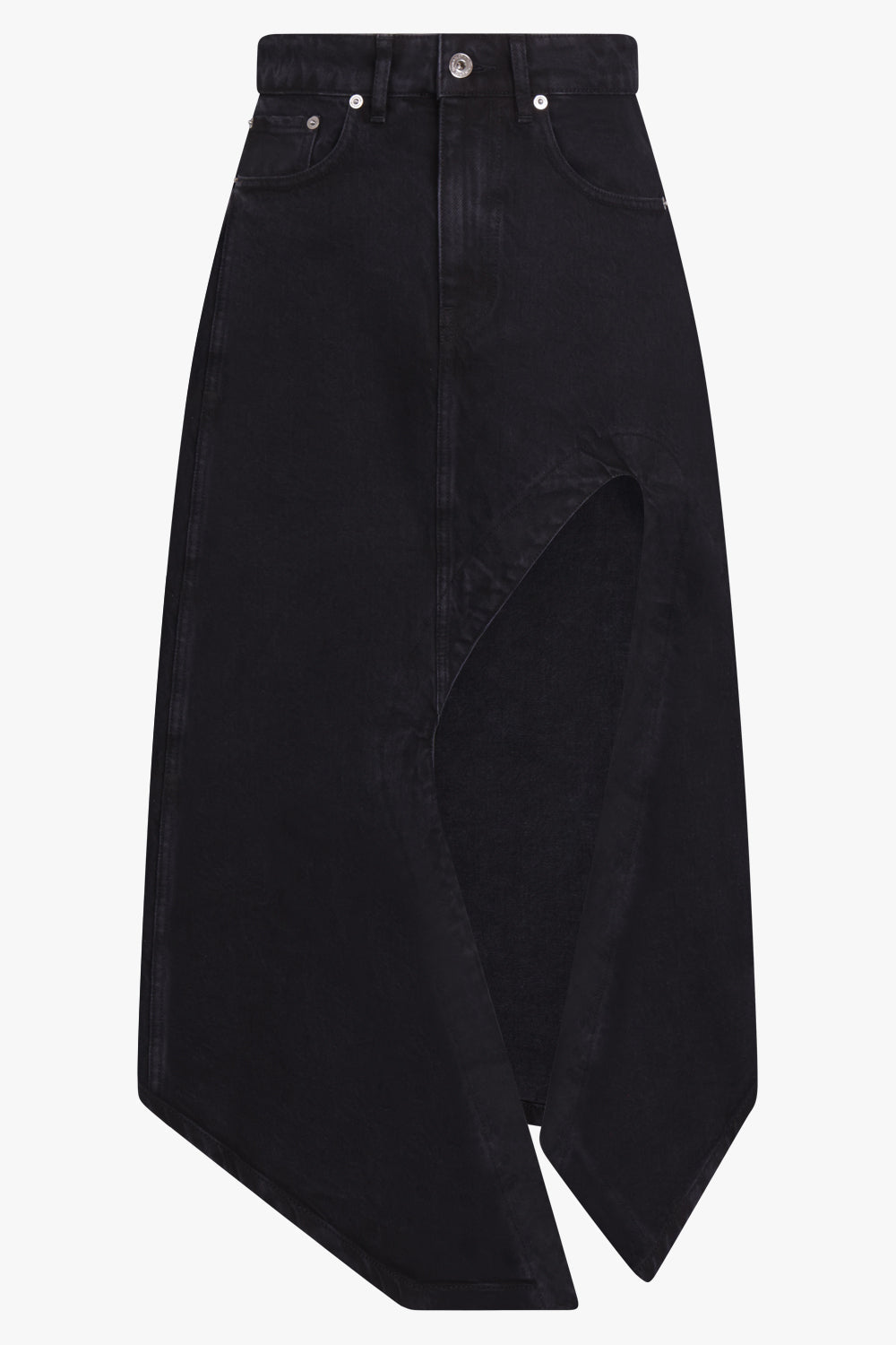 Y/PROJECT RTW Cut Out Denim Skirt | Evergreen Black