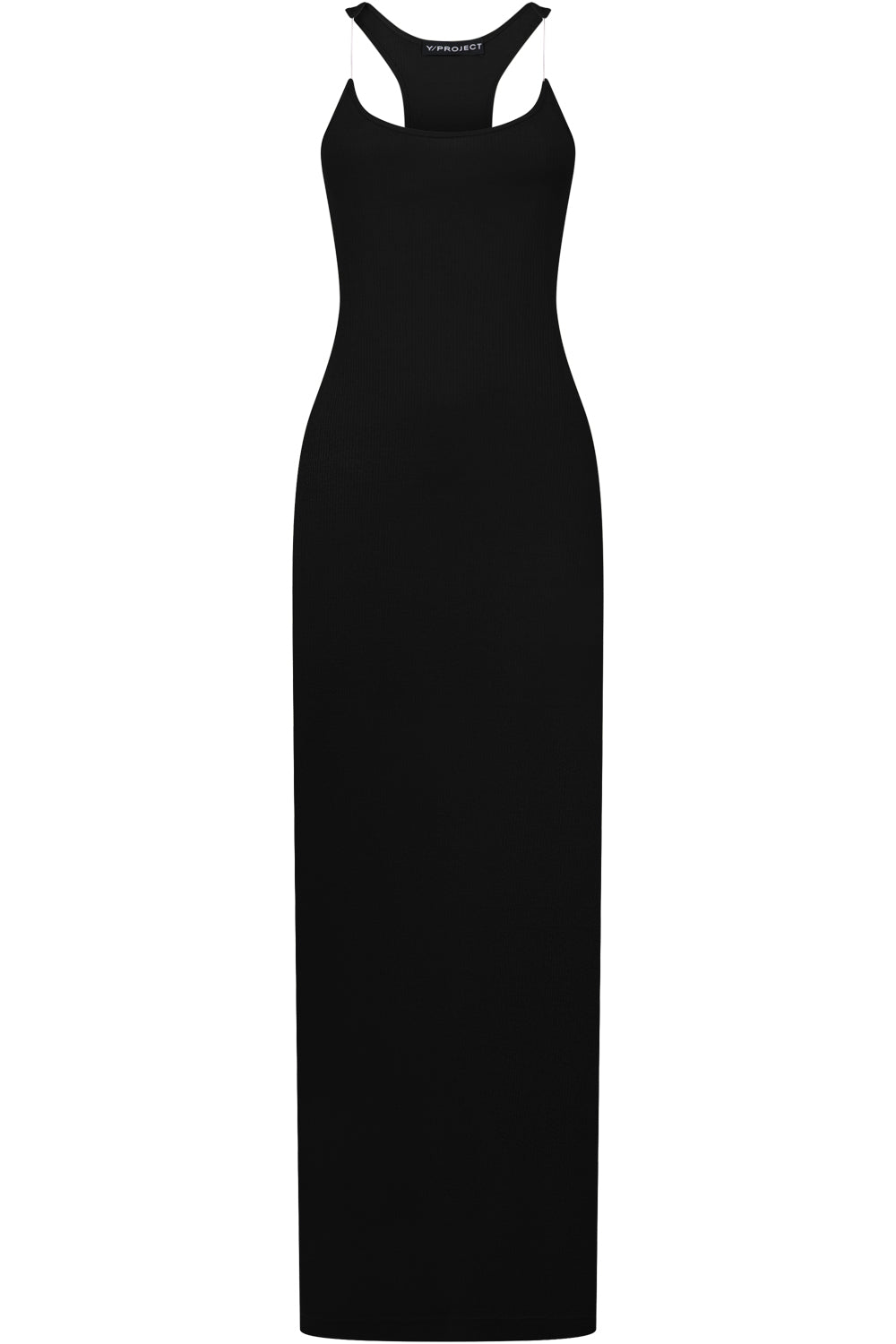 Y/PROJECT RTW INVISIBLE STRAP DRESS | BLACK