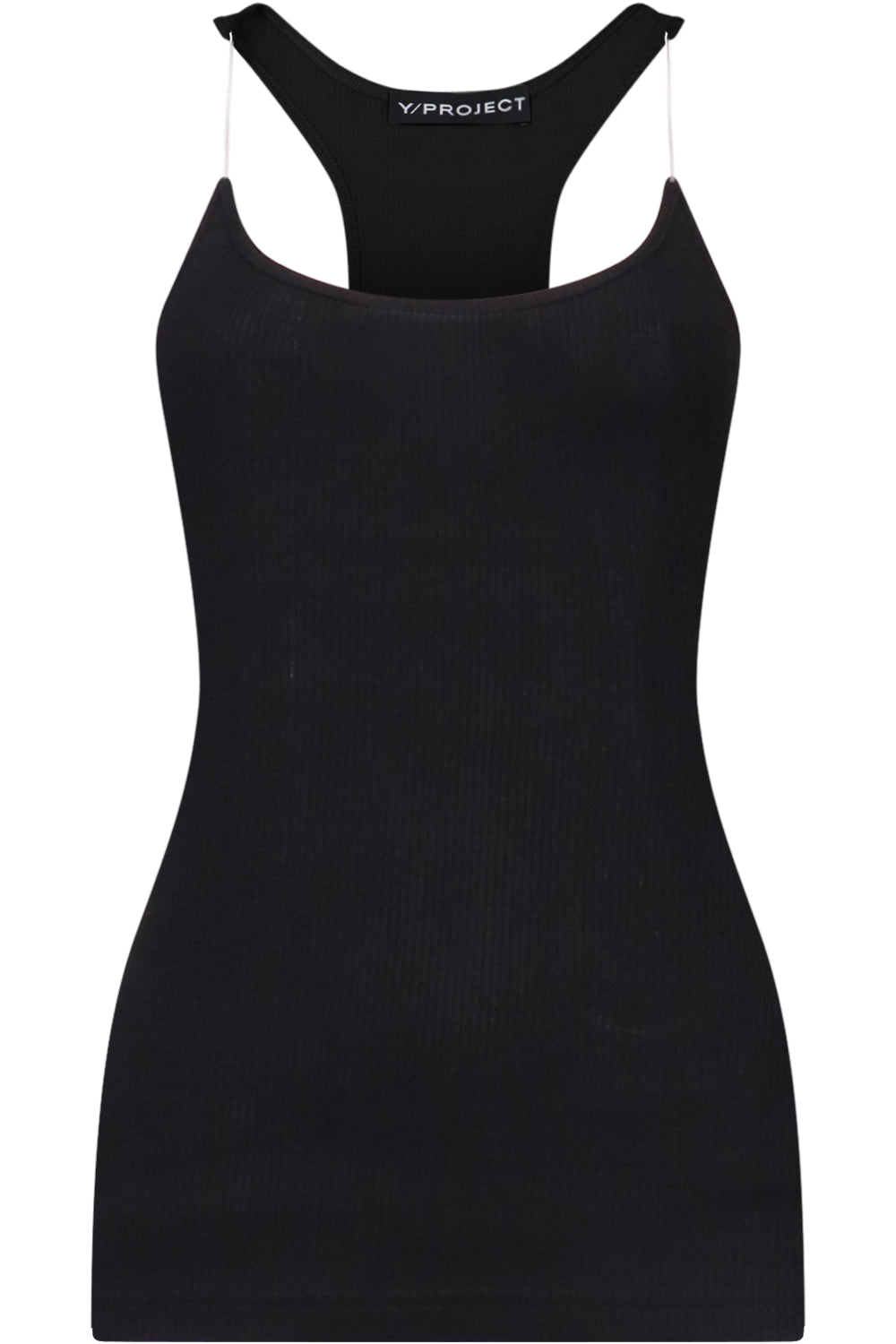 Y/PROJECT RTW INVISIBLE STRAP TANK TOP | BLACK
