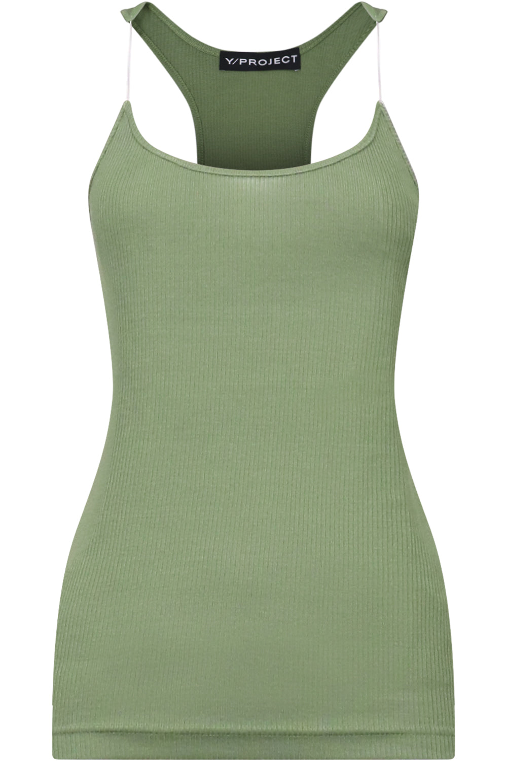 Y/PROJECT RTW INVISIBLE STRAP TANK TOP | OLIVE