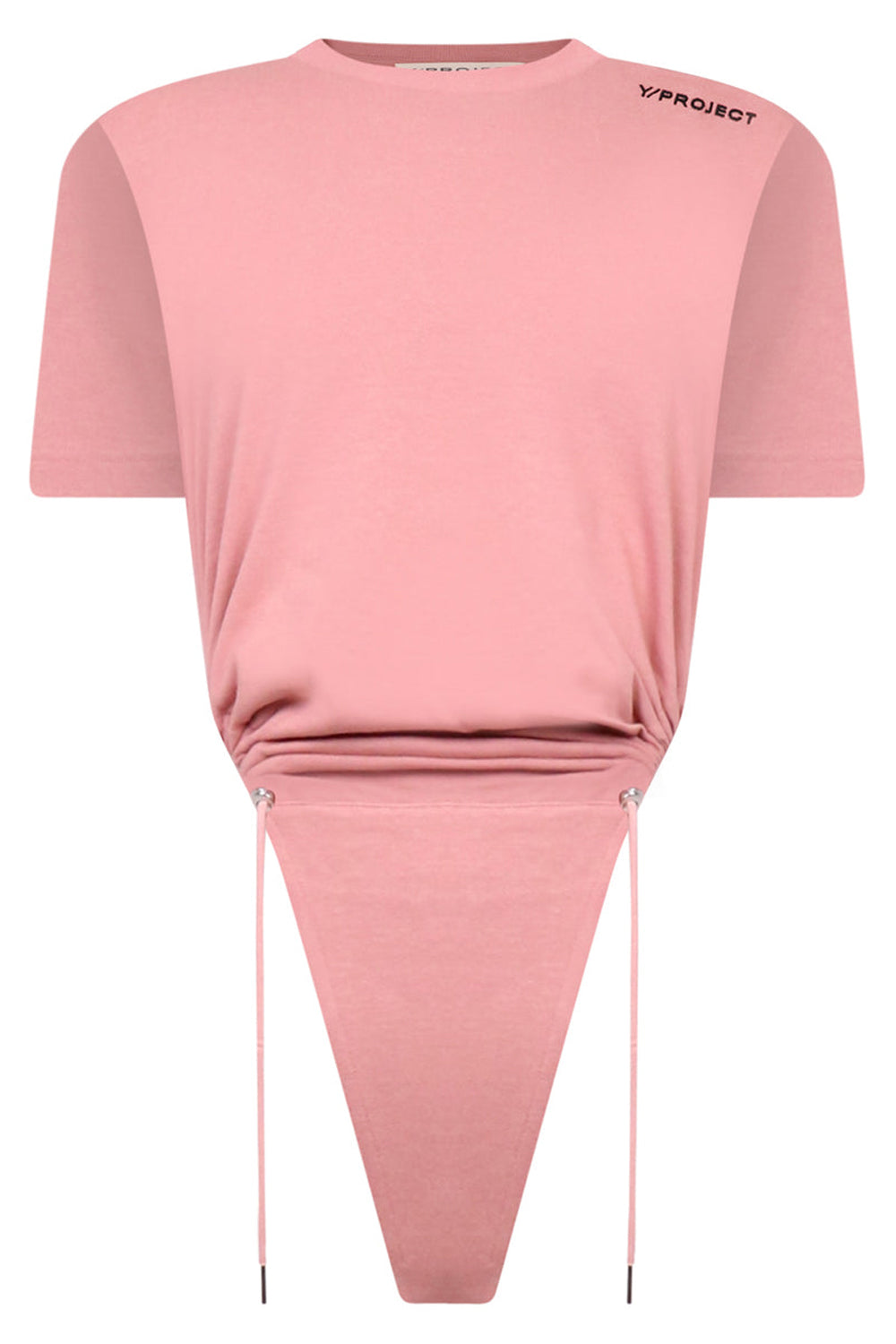 Y/PROJECT T-SHIRTS RUCHED BODY T-SHIRT | PEACH